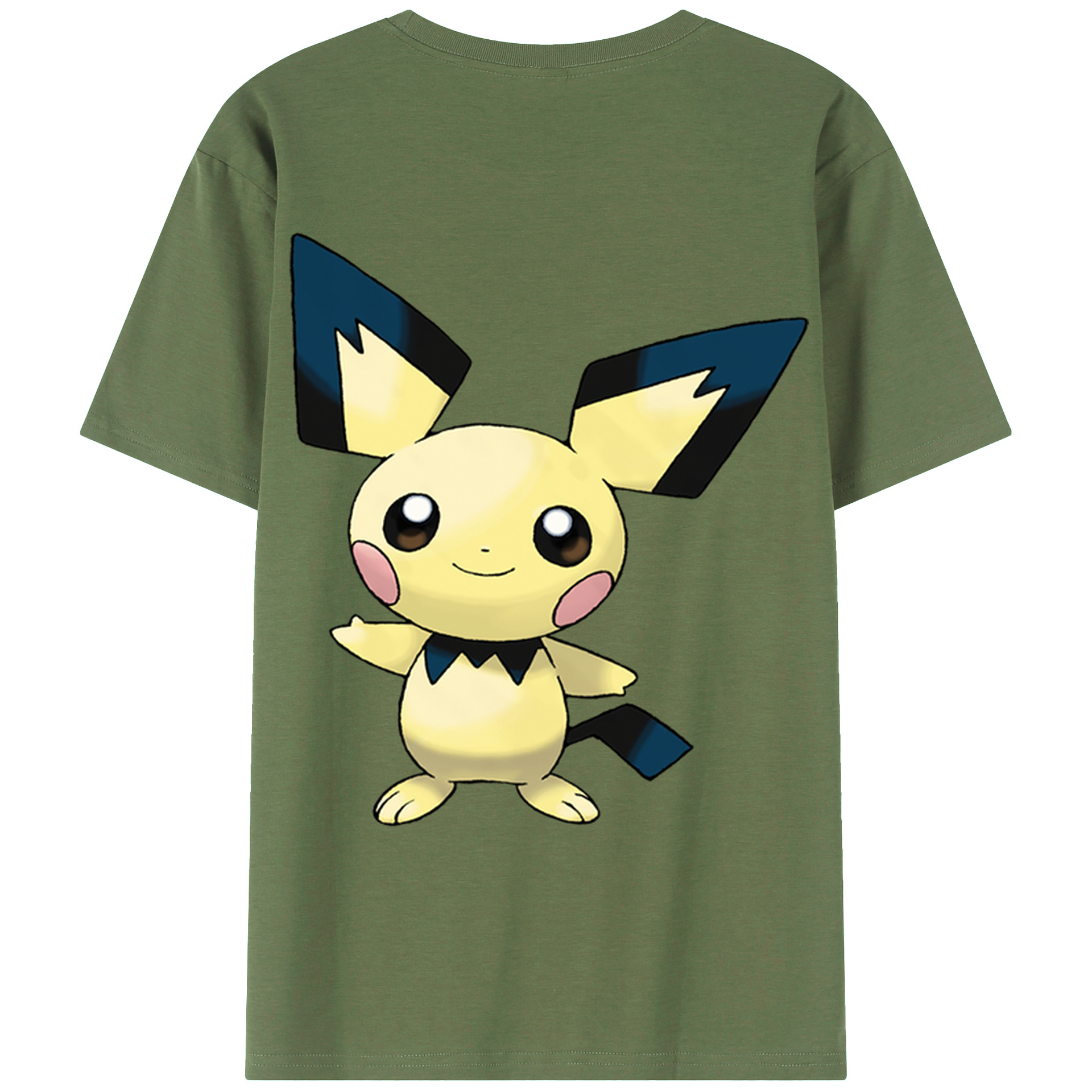 （画像用） ポケットモンスター Pokémon 綿100％ メンズ半袖Tシャツ（バックプリント） 通気性